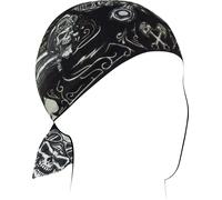 Zan Headgear Flydanna Biker, bandana Taille unique Noir/Gris Noir/Gris