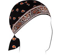 Zan Headgear Flydanna Classic, bandana Taille unique Noir/Orange/Blanc Noir/Orange/Blanc