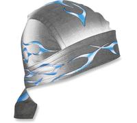 Zan Headgear Flydanna Flame, bandana Taille unique Gris/Blanc/Bleu Clair Gris/Blanc/Bleu Clair