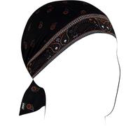 Zan Headgear Flydanna SportFlex Classic, bandana Taille unique Noir/Orange/Blanc Noir/Orange/Blanc