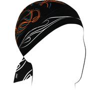 Zan Headgear Flydanna SportFlex Pinstripe, bandana Taille Unique Noir/Orange/Blanc/Bleu Noir/Orange/Blanc/Bleu