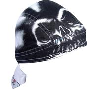 Zan Headgear Road Hog Flydanna Skull, bandana Taille unique Noir/Blanc Noir/Blanc