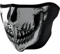 Zan Headgear Skull Glow, demi-masque Taille unique Noir/Blanc/Gris Noir/Blanc/Gris