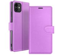 Zanaé – Étui portefeuille pour iPhone 11, fermeture magnétique, poches pour cartes, violet