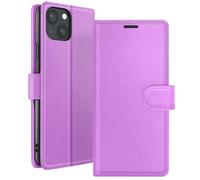 Zanaé Étui portefeuille iPhone 13 - support et languette magnétique, compartiments cartes - Violet