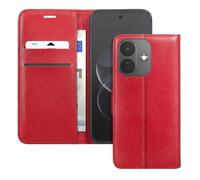 Zanaé Étui Portefeuille pour Redmi Note 17 Pro Effet Grainé avec Support Rouge