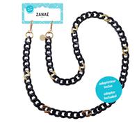 Zanae Zanae Cordon de téléphone universel chaînette Kepler et Gold Noir