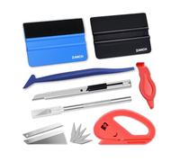 Zanch Kit Covering Outils de Film de Fenêtre de Voiture Vinyle, Kit de Raclettes Accessoires Voiture, avec Raclette en Feutre, Couteau pour Passe-Temps