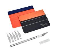 Zanch Kit de Raclettes Accessoires Voiture, Lot de 2 Raclette en Feutre, Couteau Universel et des Lames, Raclette en Vinyle, Kit Covering Outils de Film de fenêtre de Voiture Vinyle
