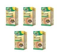 Zandu Nityam Lot de 5 comprimés ayurvédiques Vati | 100 % laxatif ayurvédique | Aide à soulager la constipation | 30 comprimés