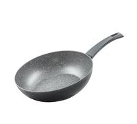 zanetti - DuraPietra Poêle Wok Induction 28 cm, poêle Wok antiadhésive convient également à l'induction, diamètre 28 cm, couleur gris