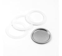 zanetti - Ensemble de pièces de rechange universelles pour cafetières, taille 3 tasses, pièces de rechange Moka composé de 3 joints et 1 filtre