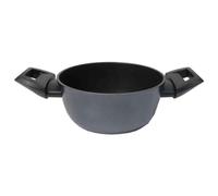 Zanetti Evolution Casserole à induction diamètre 16 cm, fond antiadhésif, haute épaisseur, casserole avec couvercle, poignée confortable deux poignées, noir