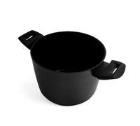 Zanetti Evolution Pot à induction 24 cm de diamètre, fond antiadhésif, casserole haute tous les étages de cuisson, poignée confortable, couleur noire