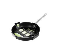 Zanetti, Poêle antiadhésive 28 cm épaisseur 2,5 mm convient à tous les plaques de cuisson inclus induction poignée acier intérieur couleur noir extérieur noir