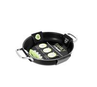 Zanetti, Poêle antiadhésive 32 cm Épaisseur 2,5 mm Convient pour tous les plaques de cuisson inclus Induction Poignées acier Intérieur couleur Noir Extérieur Noir