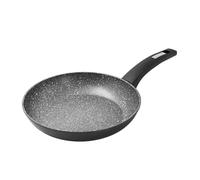 Zanetti, Poêle Durapietra noire, antiadhésive, adaptée à tous les plans de cuisson, y compris induction, fond indéformable, revêtement haute épaisseur, poignée Soft Touch, diamètre 20 cm