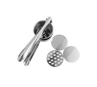 Zanetti Presse-purée et passatelli en acier inoxydable avec 3 disques interchangeables, longueur 27 cm, panier Ø 10 cm, pour purée et boulettes