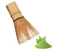 Zanfqvo Fouet à Matcha en Bambou - Naturel Matcha Fouet, 100 Branches - Accessoires pour Cérémonie du thé Japonais