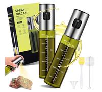 Zanfqvo Spray Huile Cuisine Air Fryer, 2PCS Vaporisateur Huile en Verre de Protection UV Vert spécial, Pulverisateur Huile Cuisine pour Griller, Salade, Cuisson