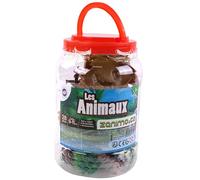 ZANIMO & CO - Baril d'animaux de la Ferme et Accessoires - 030331 - Multicolore - Plastique - 28 pièces - Jouet Enfant - Réaliste - Miniature - Assortiement Animaux - À Partir de 3 Ans