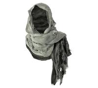 Zanisouta Écharpe gothique médiévale d'Halloween - Unisexe - Cape polyvalente - Avec capuche - Look superposé - Foulard gothique post-apocalyptique vintage pour cosplay, O vert foncé, taille unique