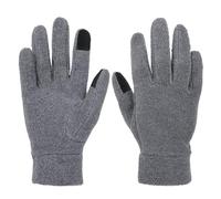 Zanisouta Gants d'hiver chauds en polaire pour homme - Pour le congélateur, le jogging, le cyclisme, la randonnée - Unisexe - Avec fermeture, O gris., M