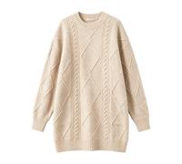Zanisouta Pull Tricot Femme Vintage Sans Manches Tresses, Pull Long | Hiver, col, pull hiver, grosse maille, oversize, robe pull, chaud, manches longues, baggy, tricot.
