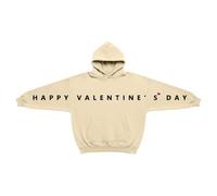 Zanisouta Sweat à capuche surdimensionné pour femme - Sweatshirt de Saint-Valentin - Lettres imprimées - Pull Y2k Streetwear avec poche - Automne - Hiver - Manches longues - Pour couple - Unisexe, O