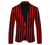 Zanisouta Veste de costume pour homme - Veste de loisirs moderne - Coupe ajustée - Veste de mariage - Coupe droite - Avec imprimé zèbre - Veste simple à un bouton - Pour carnaval, dîner, fête, bal de