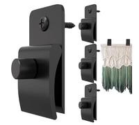 Zankie Cintres de tapisserie, cintres muraux de courtepointe 4 pièces, clips muraux pour suspendre, supports de courtepointe avec vis, pinces de courtepointe | Cintres muraux pour tapis