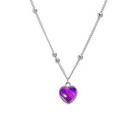 Zankie Collier Pendentif Amour thermochromique | Collier Pendentif à Changement de Couleur avec détection de température | Femme Ins Tempérament Niche Clavicule Chaîne Détection de Température