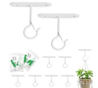 Zankie Crochets De Cintre Q | Lot De 10 Crochets Metalliques Resistants - Pour L'Extérieur Et Pour Les Guirlandes Lumineuses - Pour Patio Jardin Garage Porche Mur Plafond