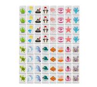 Zankie Game Blocks Mahjong Sets - Ensemble de Jeu de Mahjong Drapeau et em-oji | Mahjong de Conception de Drapeau National de 65 tuiles pour Les Joueurs de Mahjong, Les collectionneurs
