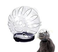 Zankie Muselière À Bulles pour Chat Respirante - Capuche Spatiale Réglable Transparente Anti-Morsure|Chat Couverture Multifonctionnelle pour Le Bain, Le Toilettage Ou La Coupe des Ongles