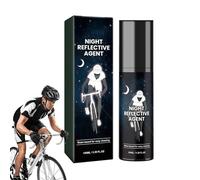 Zankie Peinture Réfléchissante Longue Durée De 100 ML, Peinture en Aérosol Réfléchissante De Nuit De Sécurité pour Vêtements, Vélos, Planches À roulettes