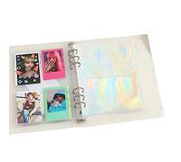 Zankie Photocard Binder A5 Photo Card Holder Book Clear Large Photo Album 6 Rings Scrapbook Card Protectors Sleeve Pages Album Photo Sleeves in Loose Rechargeable