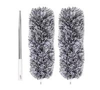 Zankie Plumeau Extensible en Microfibre avec Perche télescopique en Acier 110 po et tête Nettoyage Pliable |Plumeau Plafond Lavable pour Nettoyer Les Ventilateurs Plafond, Les Voitures
