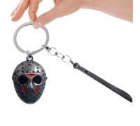Zankie Porte-clés du Film d'horreur Jason Voorhees, Collier machette, Cadeau pour Les Fans de Films, Bijoux d'horreur des années 80 pour Femmes et Hommes, d'halloween