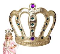 Zankie Roi | Couronne d'or pour Cosplay King Queen - Couronne en Tissu Non tissé pour, fête d'anniversaire, Festival, Accessoires Photo