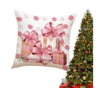 Zankie Taie d’Noël - Housses Coussin décoration Noël Blanches et Roses | Housse Coussin d'hiver, décoration Maison, taie d'oreiller pour lit, canapé, Voiture fête