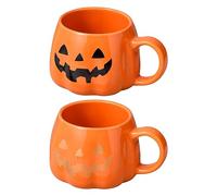 Zankie Tasse en céramique de Citrouille -1/2 pièces Tasse à café de Citrouille d'halloween Tasse de Citrouille Mignonne pour Le Lait de café |pour, Automne, récolte d'automne, Fourniture de fête