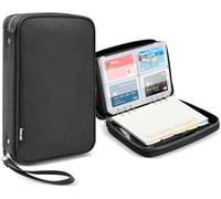 Zannaki Classeur A5 à fermeture éclair, 6 anneaux, planificateur personnel, carnet de notes, coque rechargeable pour journal, agenda, fichier, album photo, organiseur de cartes, fournitures scolaires