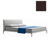 ZANOTTA lit deux personnes TALAMO avec pieds noir pour matelas 160 x 200 cm (31616 - Cat. 30 Ecofire - PVC 71% Cotone 27% Poliuretano 2%)