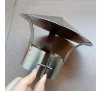 Zanotva Capot de cheminée en Acier Inoxydable, Capuchon de Protection Contre la Pluie, Capuchon de Toit for conduits de Ventilation, Capuchon de Chapeau de Pluie, Cerceau réglable (Size : 100mm)