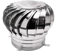 Zanotva Chapeau de cheminée pivotant, en Acier Inoxydable 304, très Efficace, Anti-refoulement et Ventilation améliorée, avec Pieds Fixes(450mm)