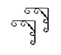 Zanotva Équerre Étagère, 2 Support D'étagère Mural en Métal, pour Étagère Triangulaire en Fer Forgé pour Salle De Bains, Cuisine (Size : 150x150mm/5.9x5.9in)