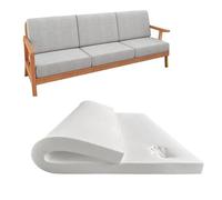 Zanotva Mousse Haute densité, Insertion de Mousse à mémoire de Forme for Rembourrage de canapé, Chaise, Coussin, Oreiller, Mousse Artisanale(2" Thick - 59"x16")