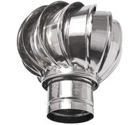 Zanotva Ventilateur à Turbine Rotatif en Acier Inoxydable, Capuchon de cheminée Rotatif, Anti-refoulement, Compatible avec la Plupart des Pots de cheminée Standard.(150mm/5.9Inch)
