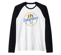 Zante Île en Grèce rétro Souvenir de Vacances Vintage Manche Raglan